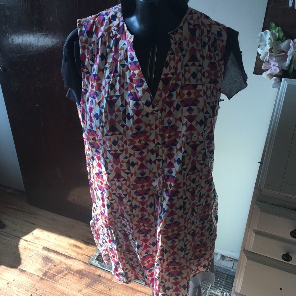 41Hawthorn S Colobri Stitchfix tangerine and pink sleeveless top